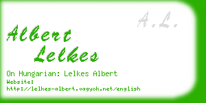 albert lelkes business card